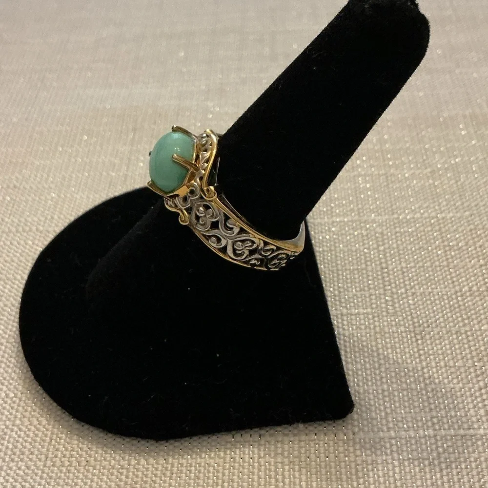 Michael Valitutti Vintage Blue Turquoise Ring